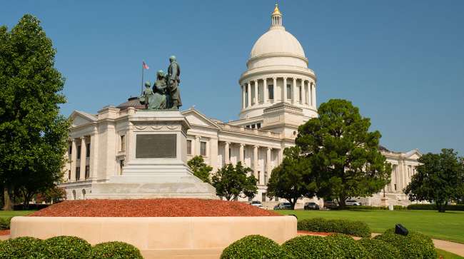 Arkansas state capitol in Little Rock