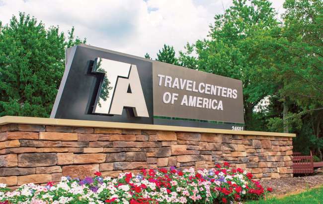 TravelCenters of America headquarters sign