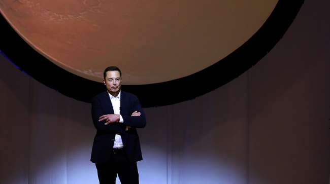 Elon Musk, CEO for Space Exploration Technologies Corp. (SpaceX), pauses while speaking during the 67th International Astronautical Congress in Guadalajara, Mexico