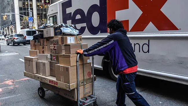 FedEx delivery worker